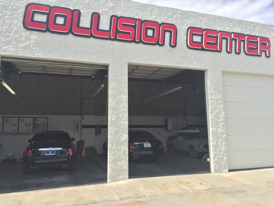 Rolls-Royce and Mercedes-Benz in for service at Studio Autoworks & Collision Center