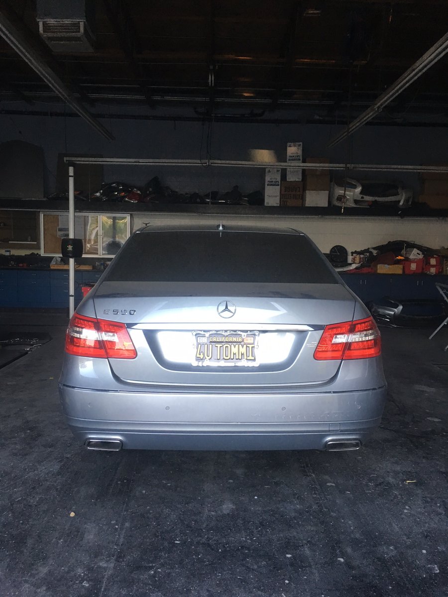 Mercedes-Benz E550 serviced at Studio Autoworks & Collision Center